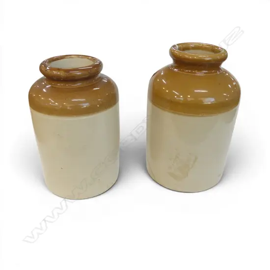 2 VINTAGE CROCKS Incl. Pearson & Co, faults H.280mm