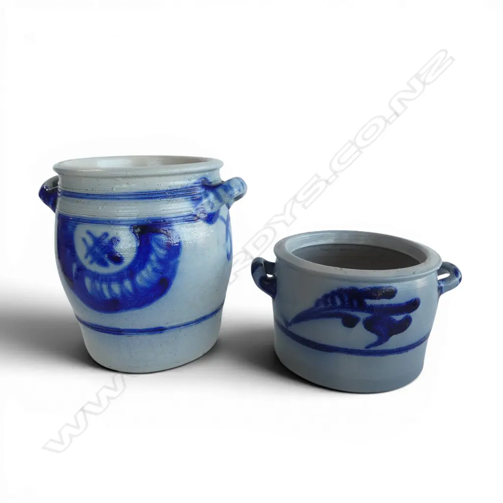 2 SALT GLAZE GERMAN POTS H.240mm Image 1++