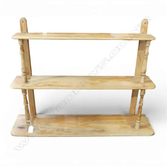 3 TIER WALL MOUNTED WOODEN SHELVES 755x190x710mm