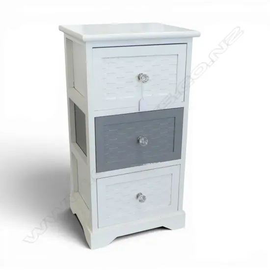 SML WHITE SET 3 DRAWERS 320x270x600mm