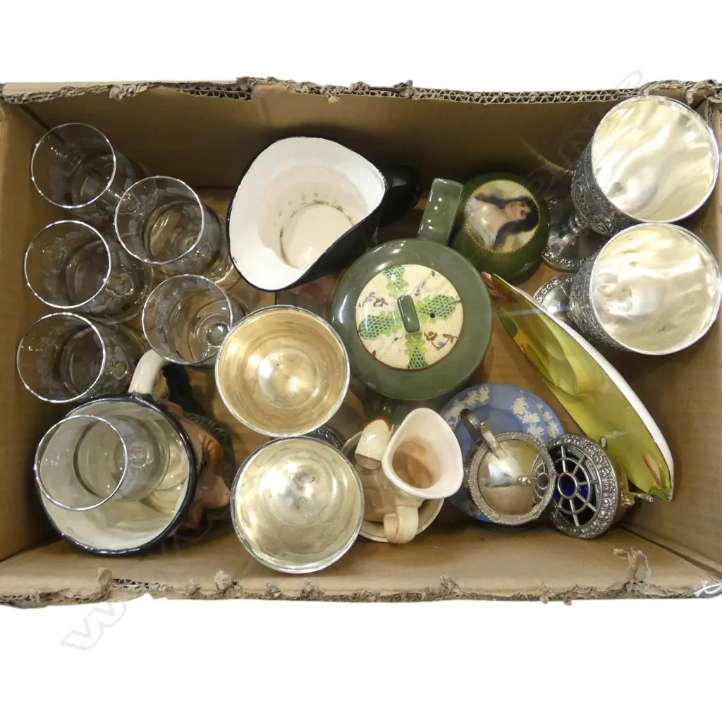 ASST. CHINA INCL. ROYAL DOULTON SAMPLER TEAPOT, EP ETC Image 1++
