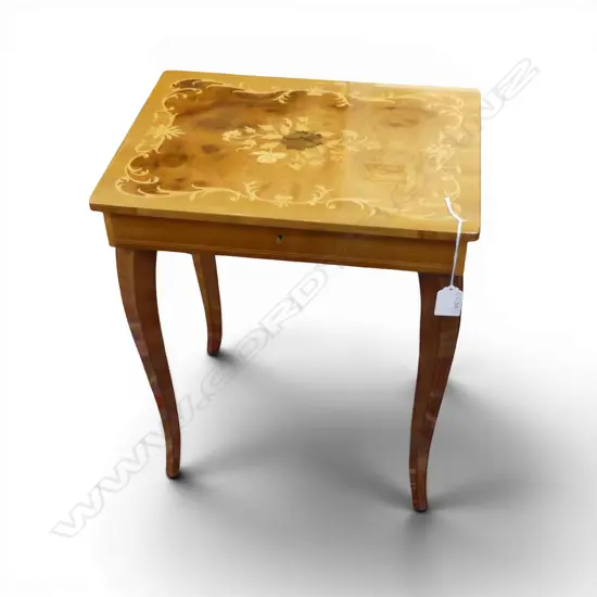 ITALIAN INLAID SIDE TABLE W.365mm MUSIC NOT WORKING