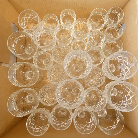 QTY ASST. CUT CRYSTAL GLASSES