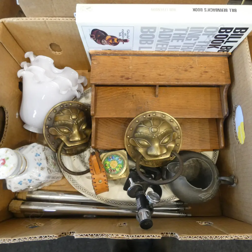 LETTER RACK, PEWTER JUG, PR ORIENTAL DOOR KNOCKERS ETC Image 1++