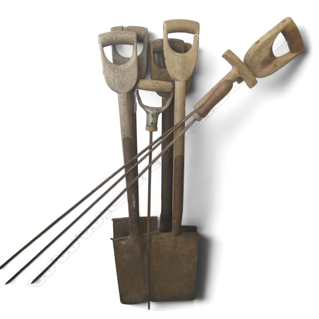 5 SPADES (2 w. BORER) + 4 GUM DIGGER POKERS Image 1++