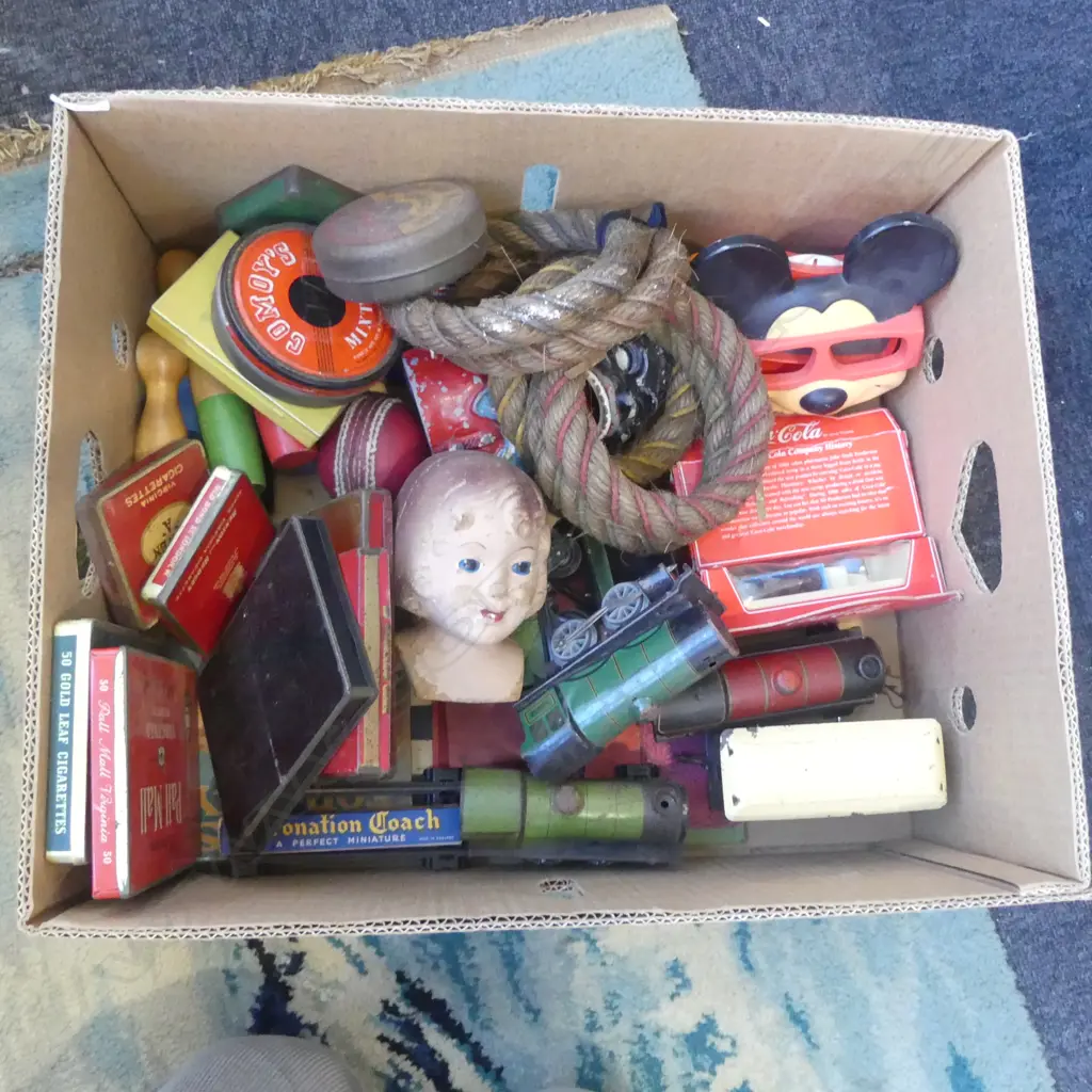 VINTAGE TOYS; TRAINS, CORONATION COACH, EMPTY TINS ETC Image 1++