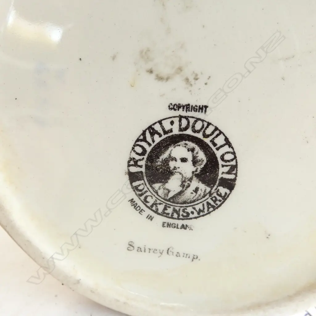 2 PCS ROYAL DOULTON DICKENS WARE, LIDDED JUG, 160mm & LIDDED SUGAR BOWL, H.95mm Image 1++