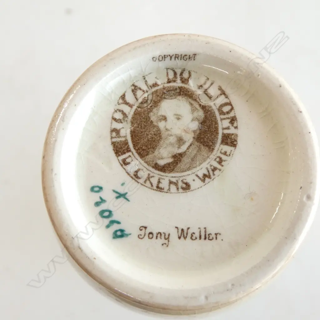 2 PCS ROYAL DOULTON DICKENS WARE VASE & TOBACCO JAR, H.160mm Image 1++