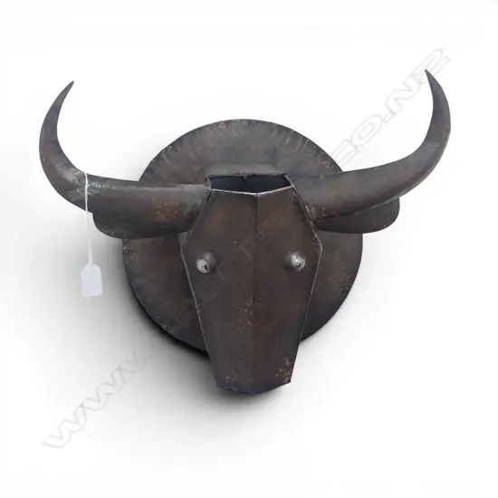 HORNED COW METAL WALL ART W.450mm