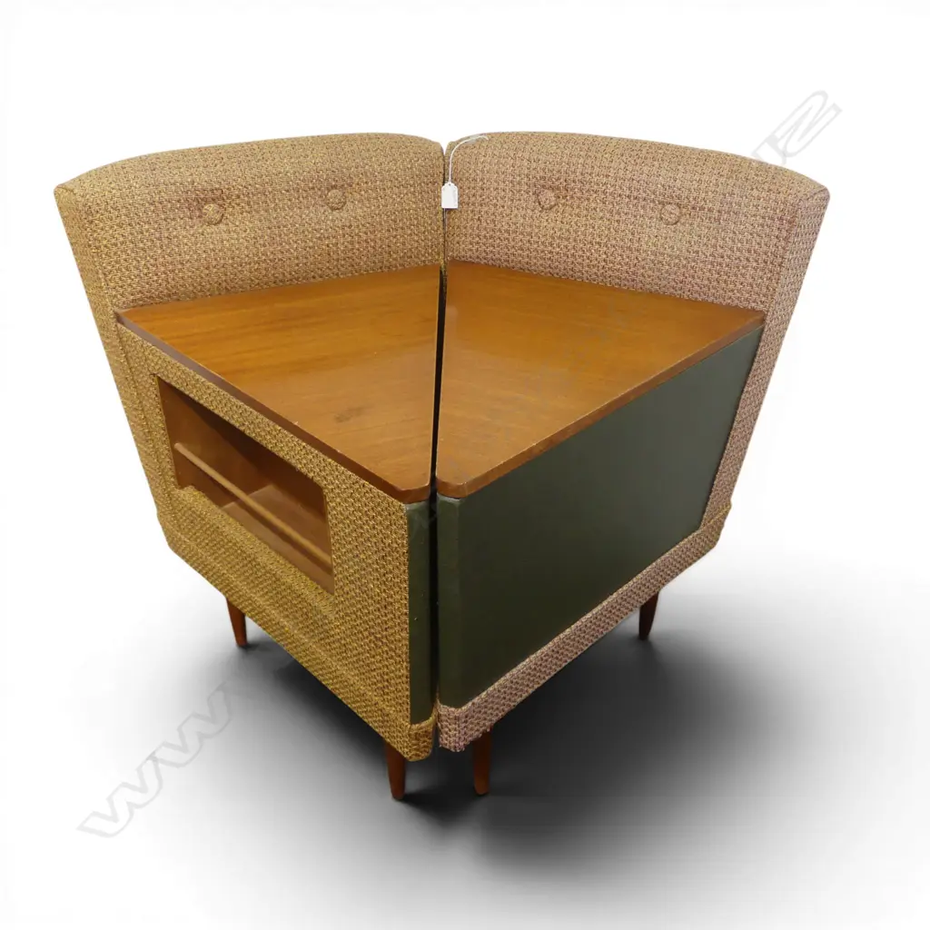 PR OF MID-CENTURY WEDGE FORM CORNER TABLES 530x680x790mm Image 1++
