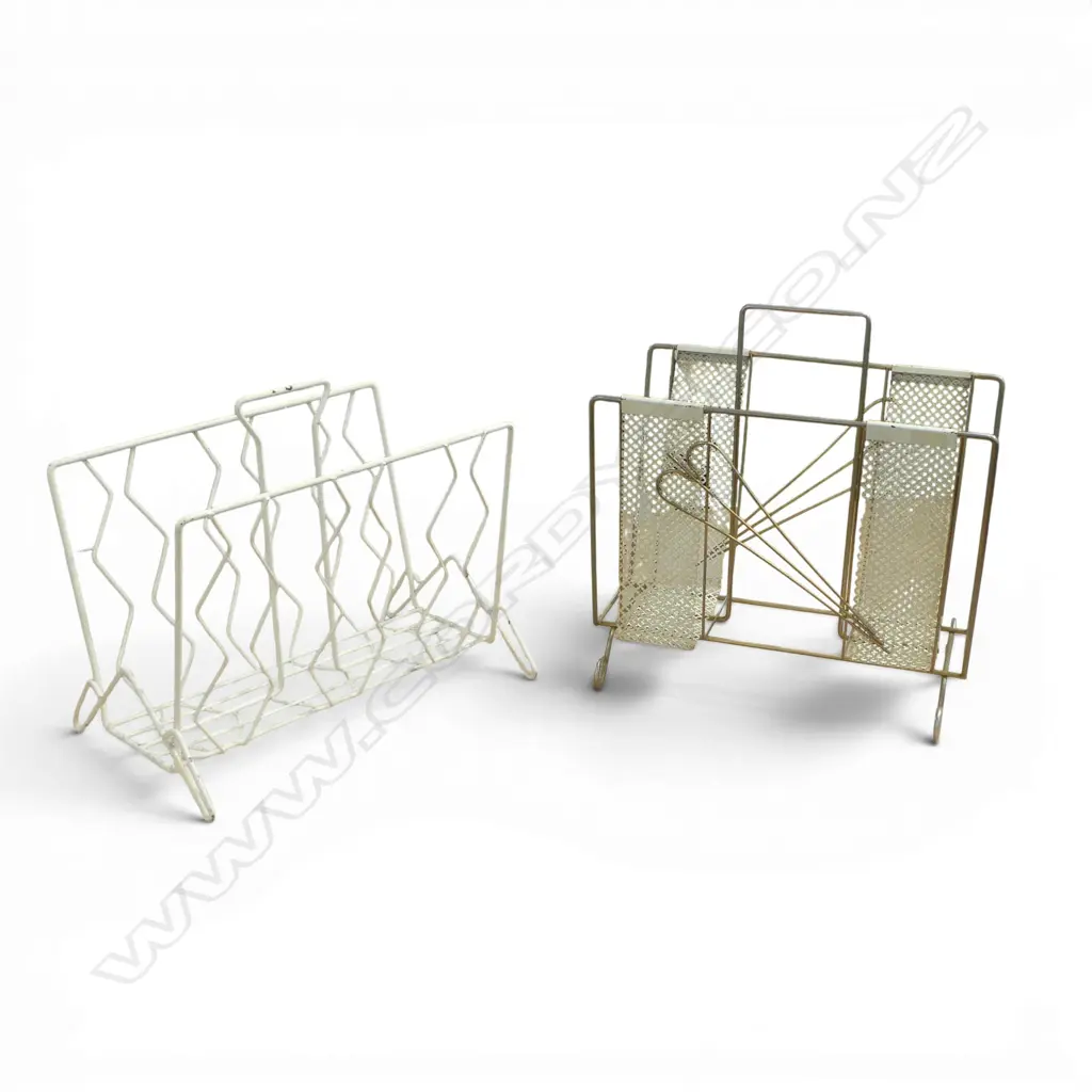 2 VINTAGE MAGAZINE RACKS H.360mm Image 1++