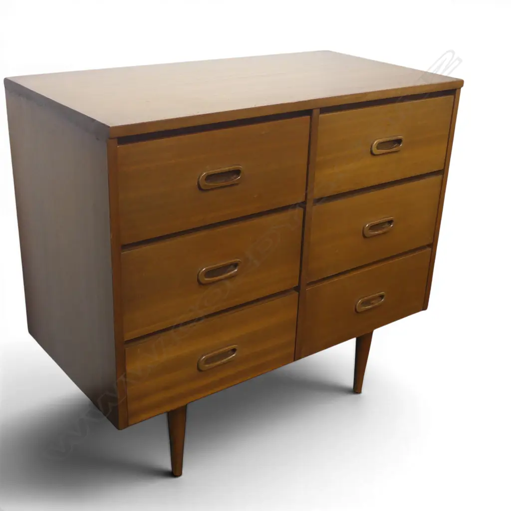 COMPACT RETRO MAHOGANY CHEST OF DRAWERS, 720 X 770 X 400MM Image 1++