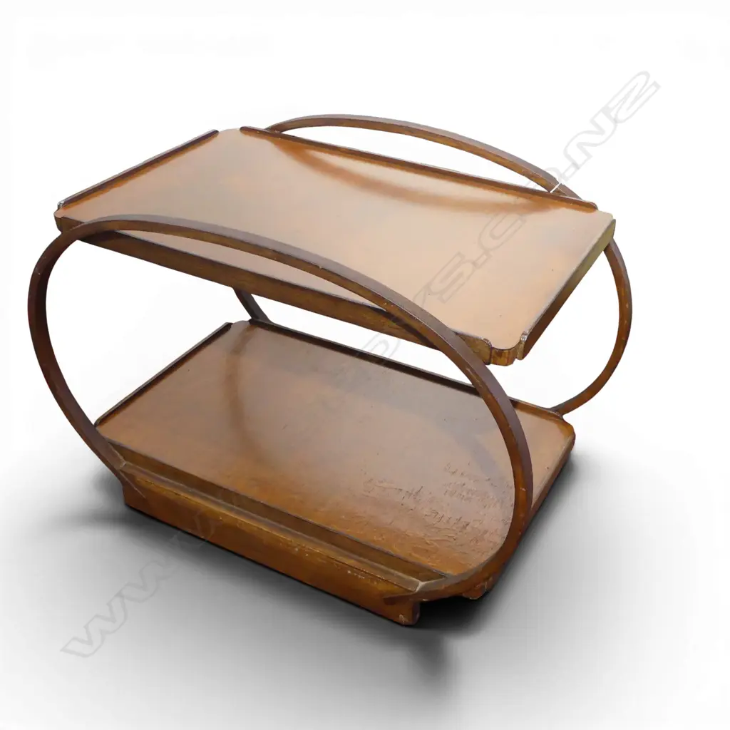 ART DECO OAK TEA TROLLEY 780x480x595mm Image 1++