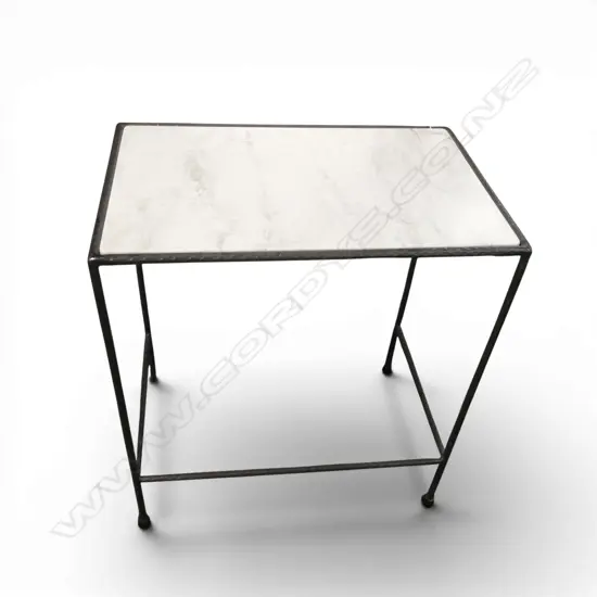 METAL & STONE TOP TABLE 550x350x620mm
