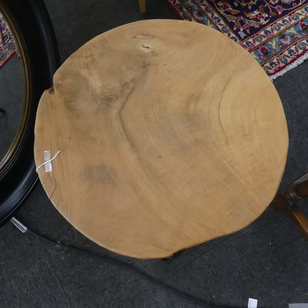 CONTEMPORARY SLAB TOP SIDE TABLE Dia.490 H.470mm Image 1++