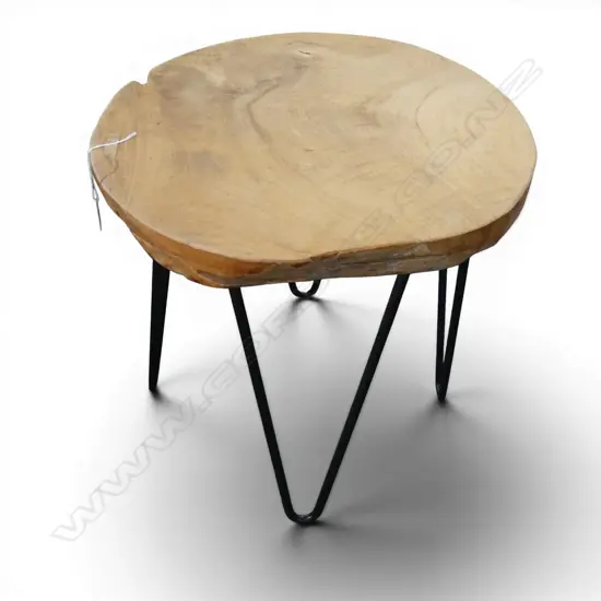 CONTEMPORARY SLAB TOP SIDE TABLE Dia.490 H.470mm