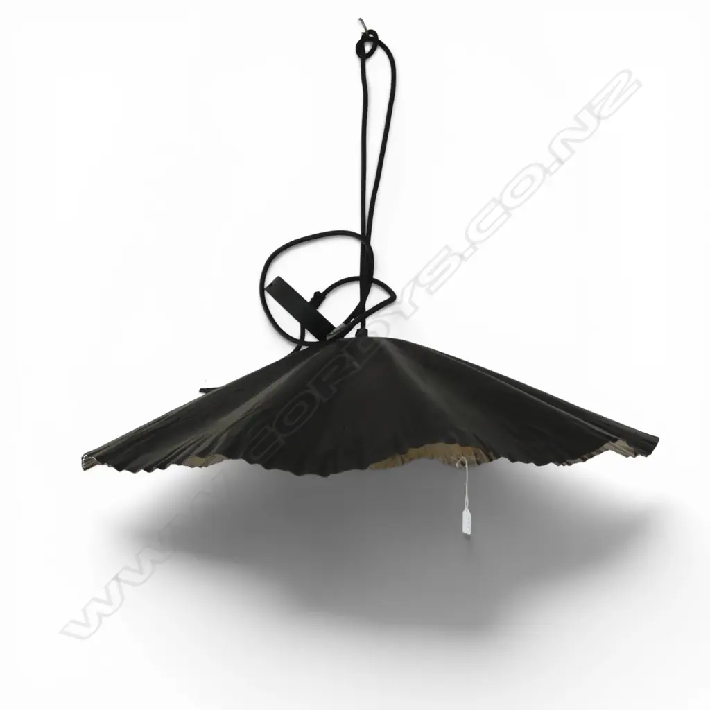 MODERN CRIMPED METAL PENDANT LIGHT 585mm dia Image 1++