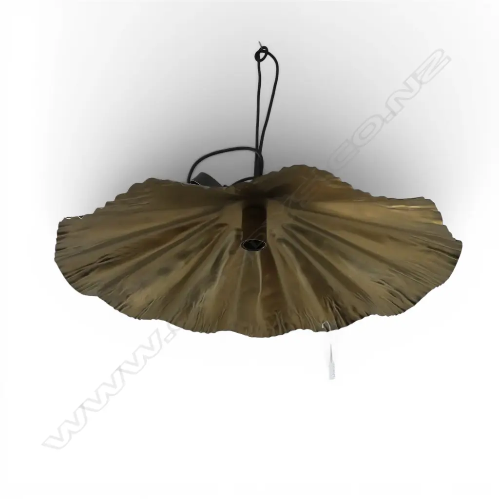 MODERN CRIMPED METAL PENDANT LIGHT 585mm dia Image 1++