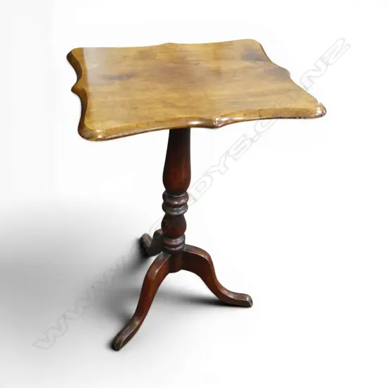ANTIQUE MAHOGANY TRIPOD BASED SIDETABLE H690 DIA460MM