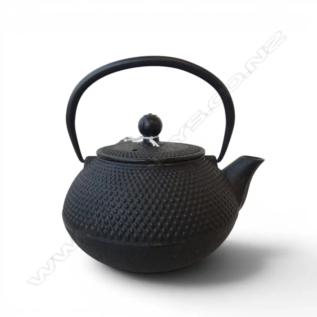 ORIENTAL CAST IRON TEA POT 150mm dia Image 1++