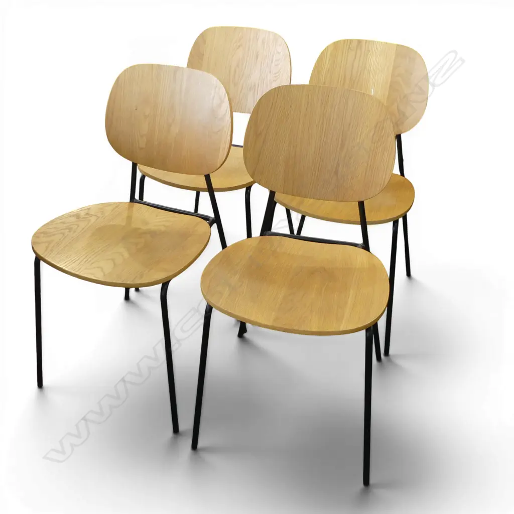 SET OF 4 MODERN STACKING CHAIRS H.830mm Image 1++
