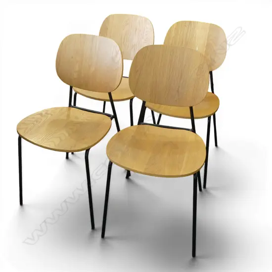 SET OF 4 MODERN STACKING CHAIRS H.830mm