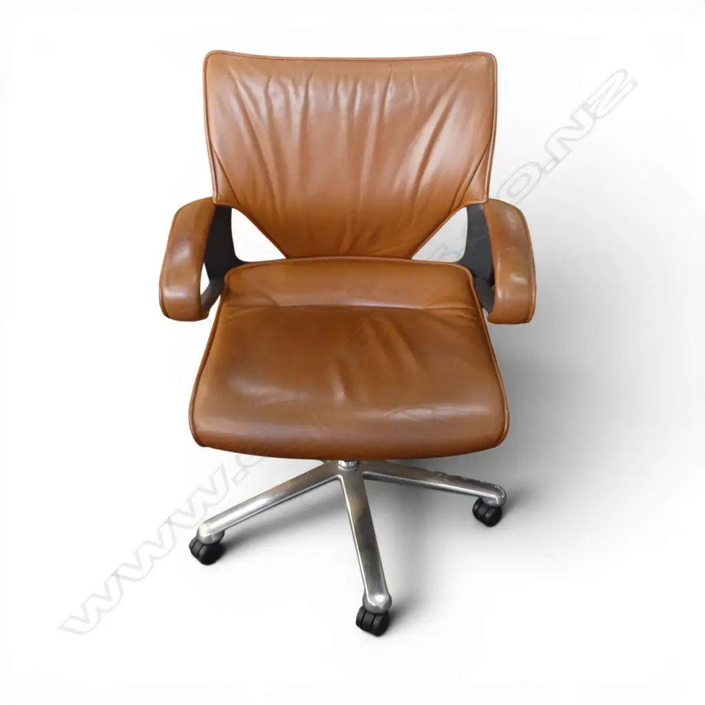 WILKHAHN MODUS LEATHER OFFICE CHAIR - UP / DOWN / RECLINES Image 1++