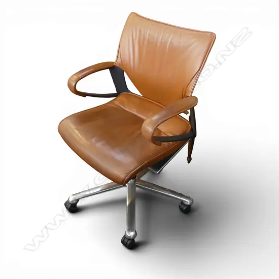 WILKHAHN MODUS LEATHER OFFICE CHAIR - UP / DOWN / RECLINES