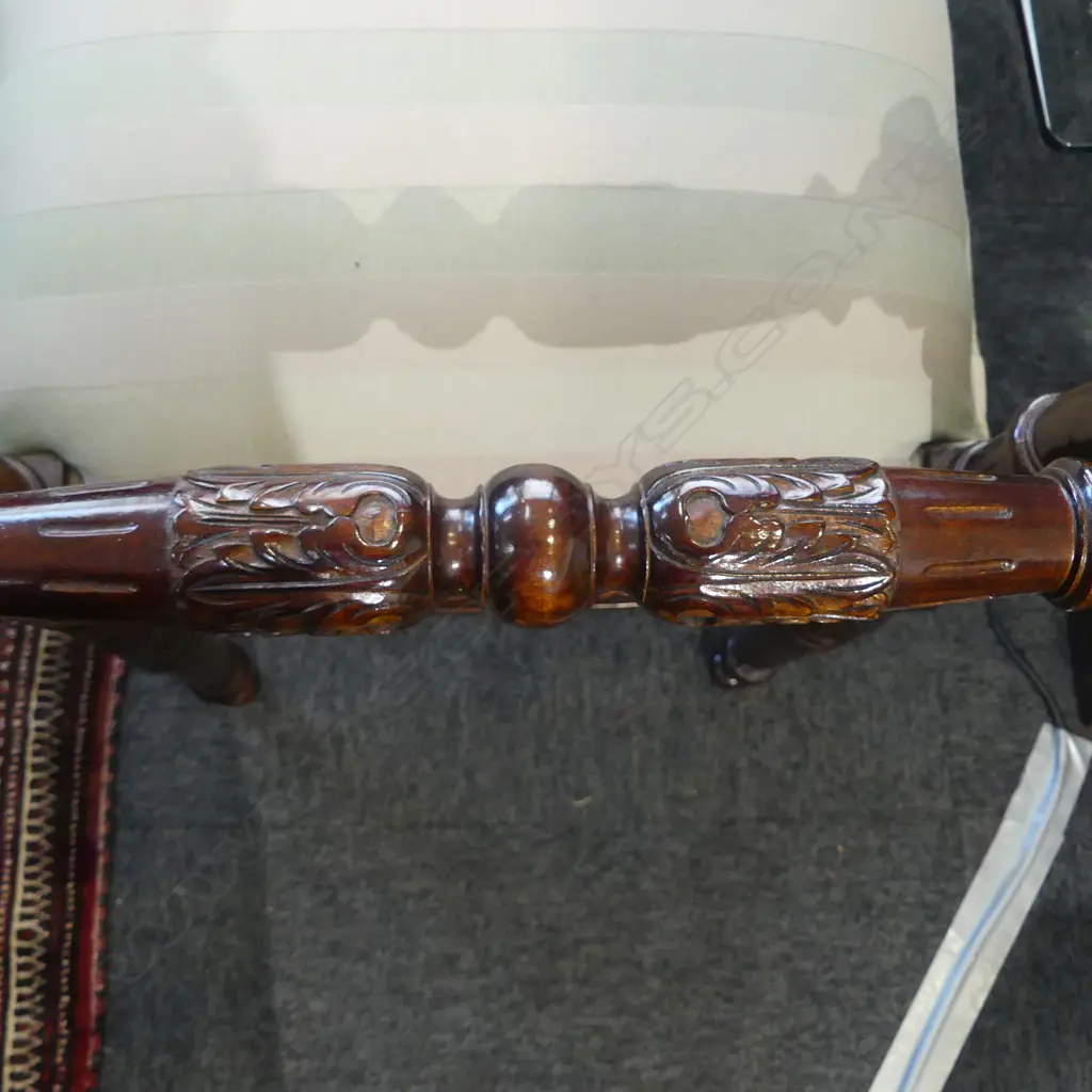 MODERN LONG ROLLED ARM STOOL L.1200mm Image 1++