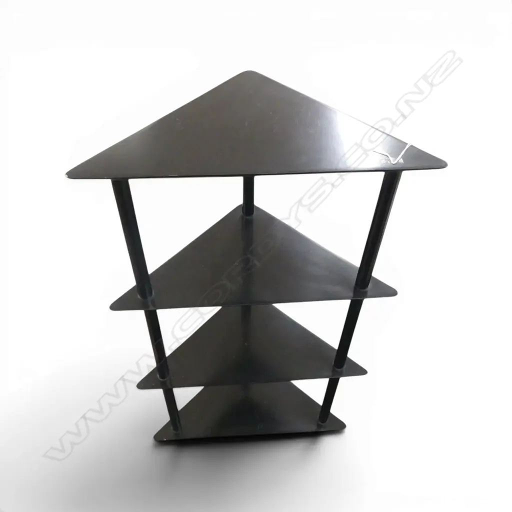MODERN BLACK CORNER SHELF H.1060 W.580mm Image 1++