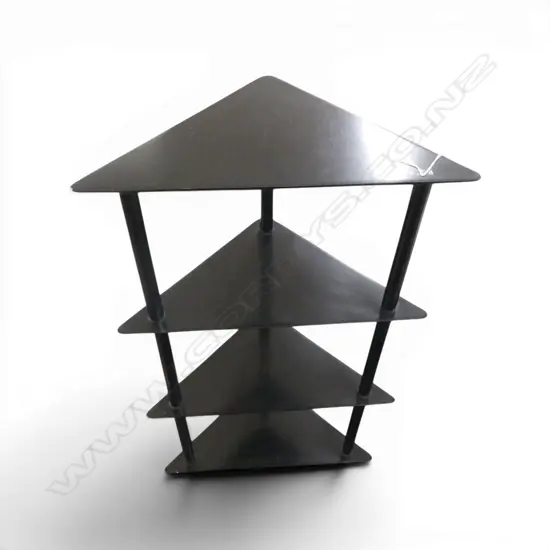 MODERN BLACK CORNER SHELF H.1060 W.580mm