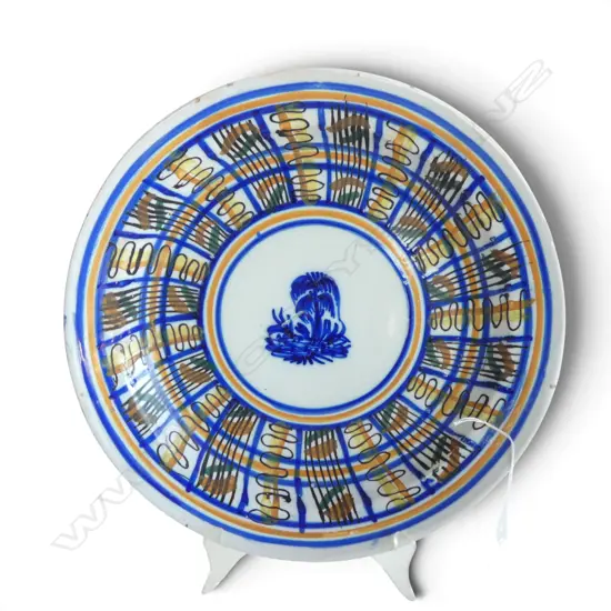 TIN GLAZE MAJOLICA PLATE Dia.315mm