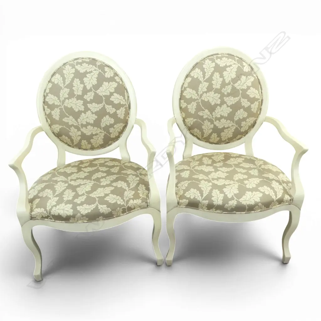 PR FRENCH STYLE UPHOLSTERED ARMCHAIRS Image 1++