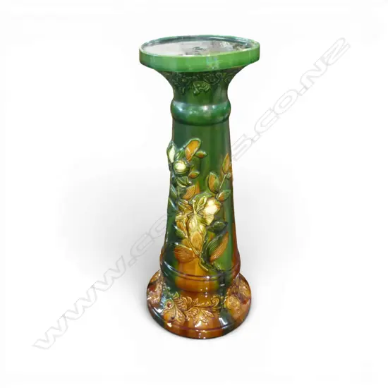 ANTIQUE JARDINERE STAND H.530mm (TOP NOT LEVEL, RIM CHIPPED)