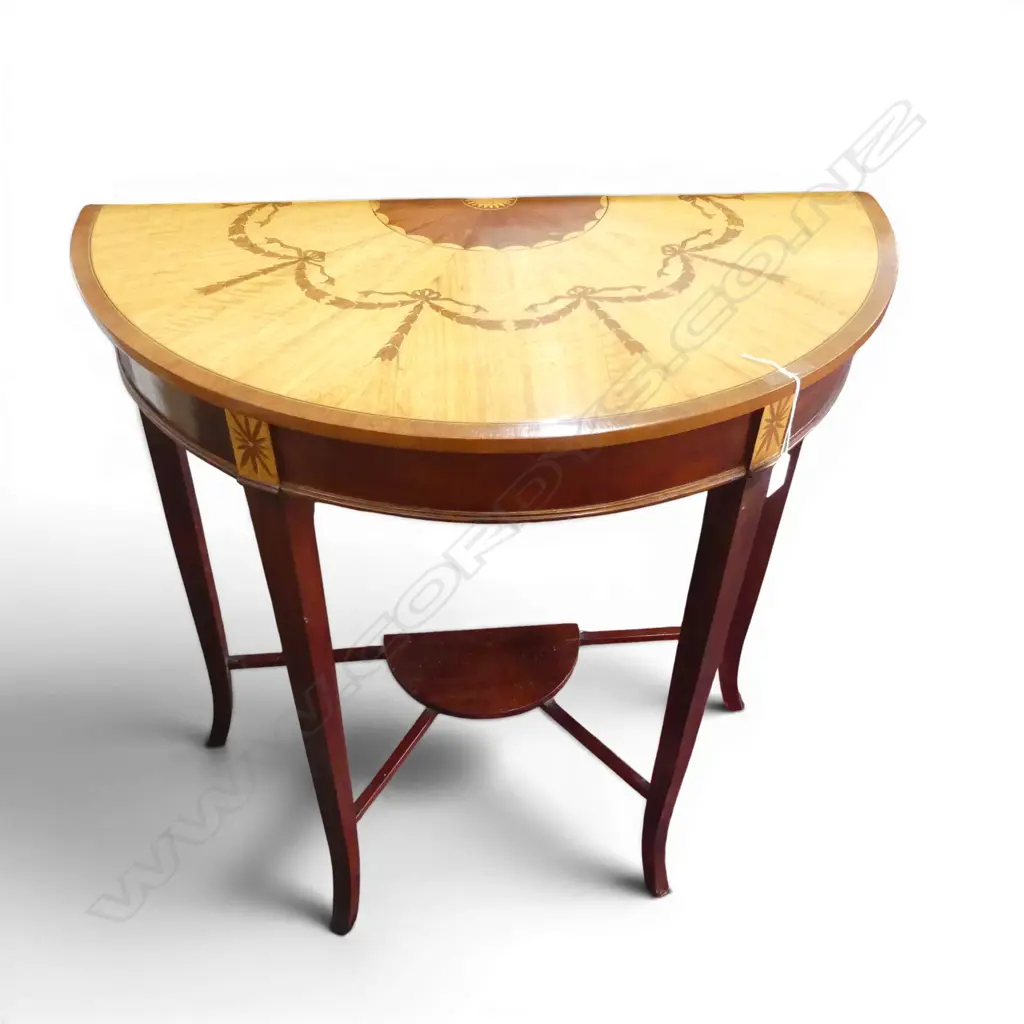 SHERATON STYLE DEMI LUNE TABLE 750x385x760mm Image 1++