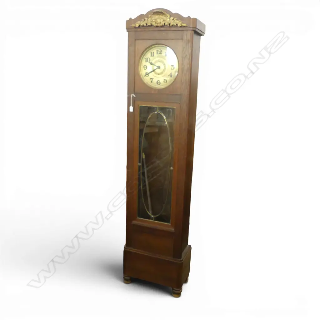DECO OAK LONG CASE CLOCK 480x250x2000mm + BAG w. 3 WEIGHTS Image 1++