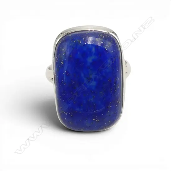 SILVER LAPIS LAZULI RING SIZE Q1/2