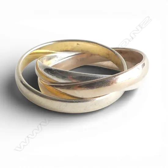 3 COLOUR RUSSIAN WEDDER (ring) NOT GOLD SIZE L