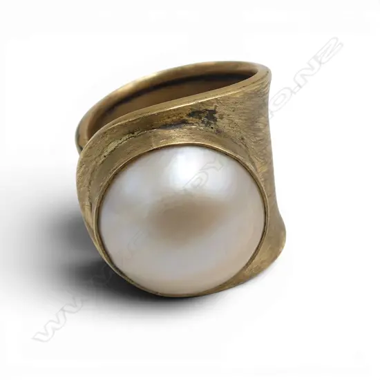 PELE JEWELLERY MABE PEARL RING SIZE P approx.