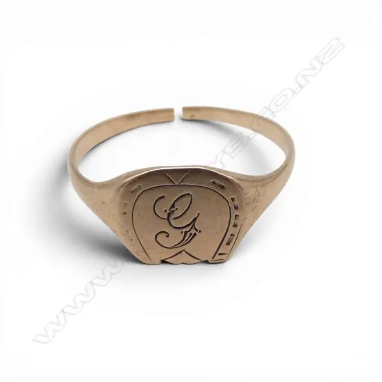 VINTAGE 9CT GOLD BAND cut & open 1.7gms