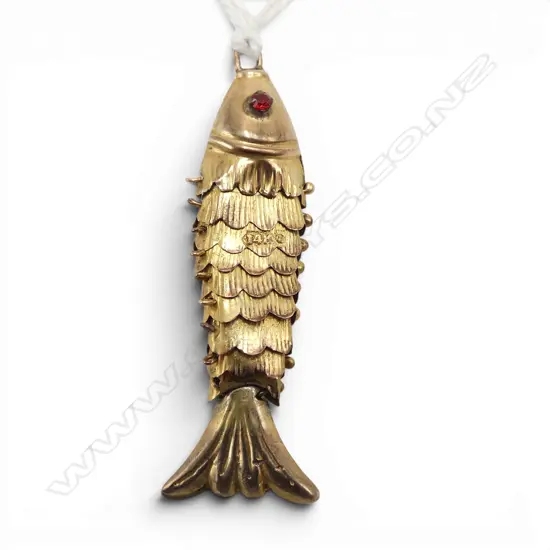 14CT ARTICULATED FISH PENDANT L.40mm 2.4gms