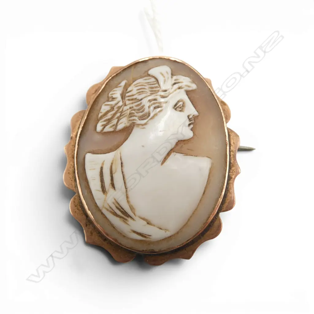 9ct CAMEO 30x30mm hairline 3.8gms Image 1++