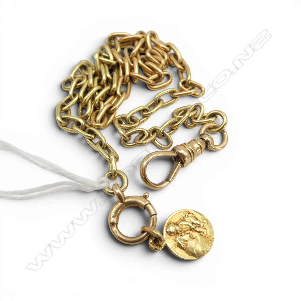18ct gold chain 32cm long 14.36gms Image 1++