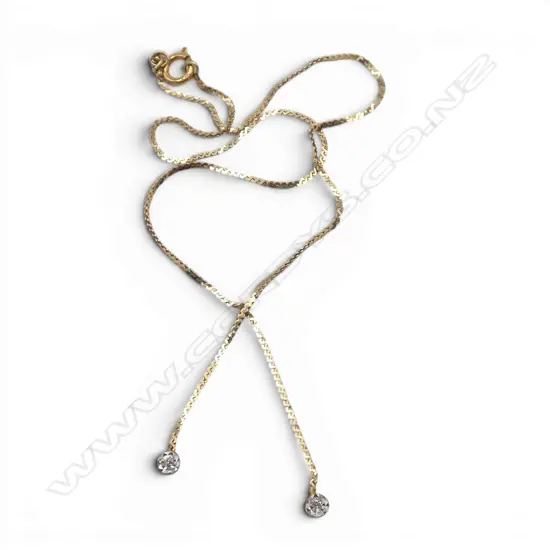 14CT GOLD CHAIN & DIAMOND BRACELET 0.96gms