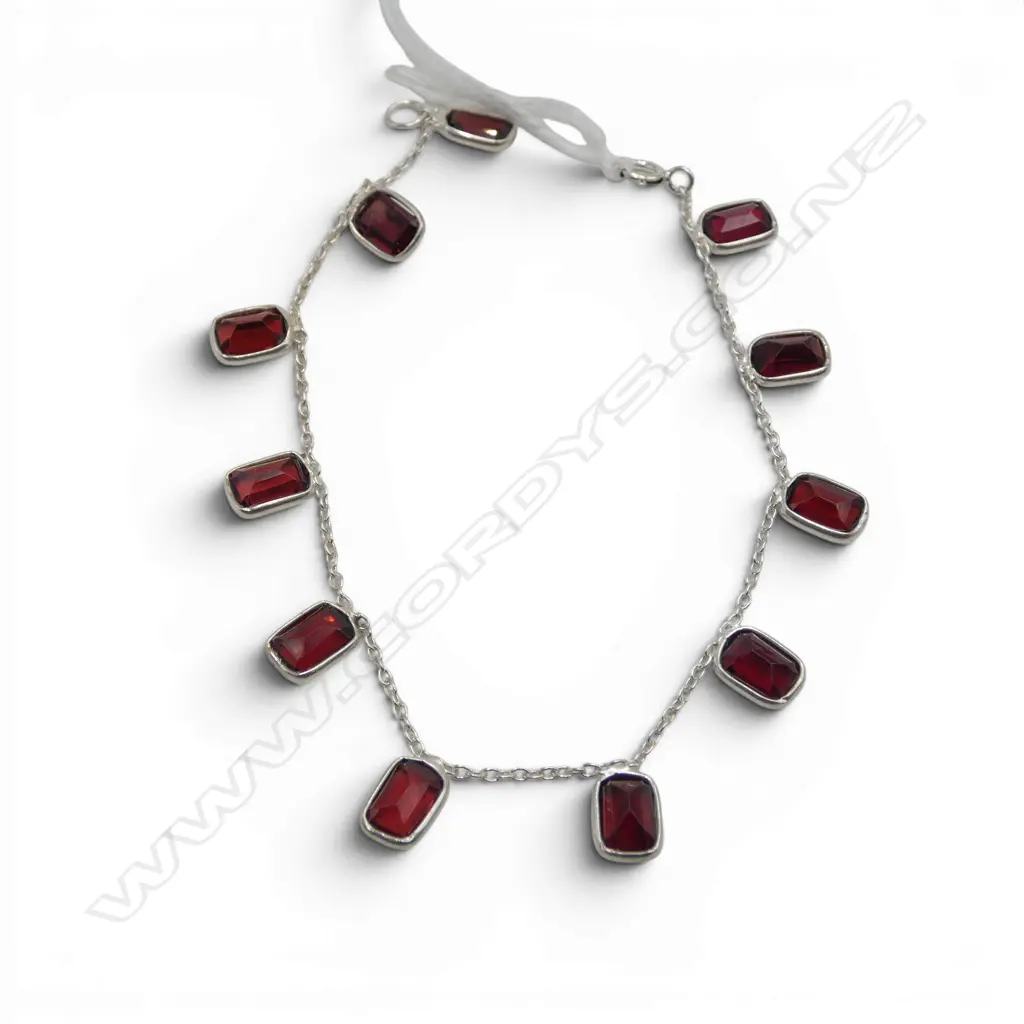 SILVER GARNET BRACELET Image 1++