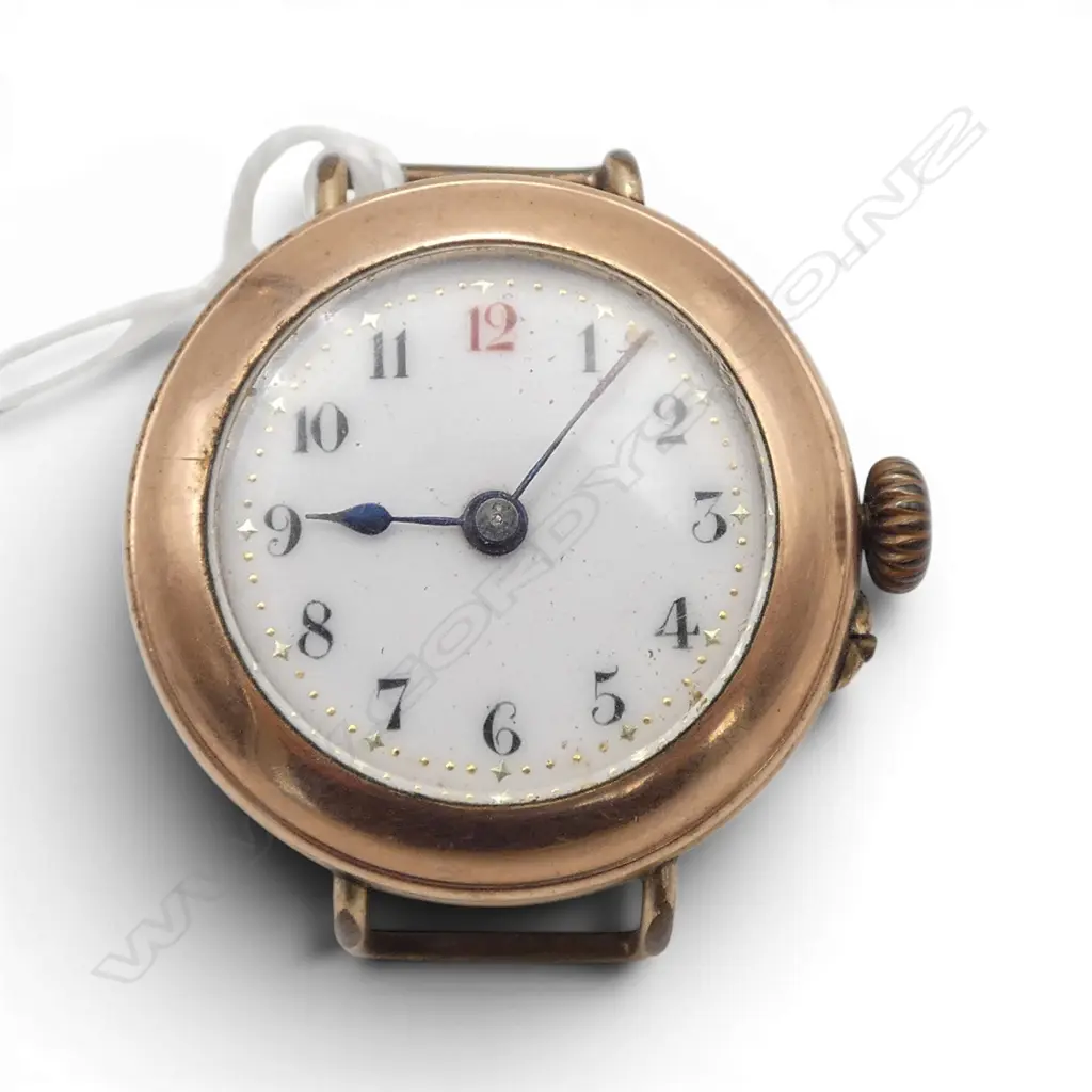 Early 20thC rose gold cased ladies wristwatch no strap Image 1++