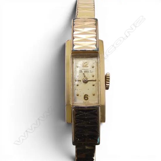 1960’S ERNEST BOREL LADIES DESIGNER WATCH W.ORIGINAL BOX [USED CONDITION]