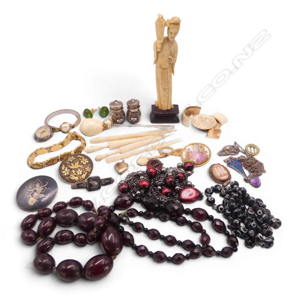 ASST. COSTUME JEWELLERY, IVORY ETC Image 1++