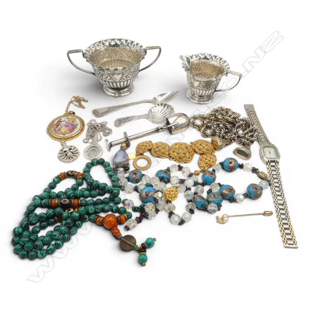 ASST. COSTUME JEWELLERY + ASST. SILVER PLATE  Image 1++
