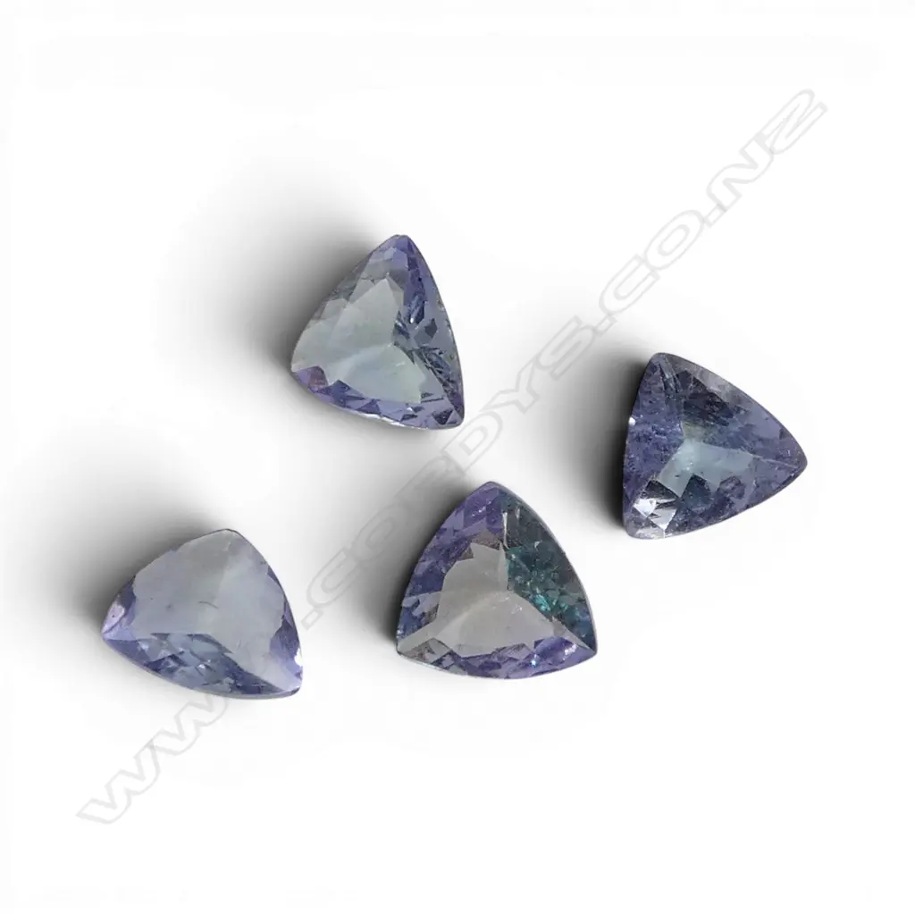  4 TRILLION CUT TANZANITES, 3.6cts Image 1++